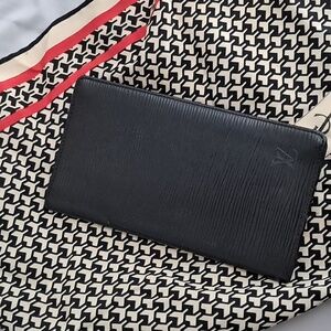 Louis Vuitton Epi Black Long Bifold Wallet